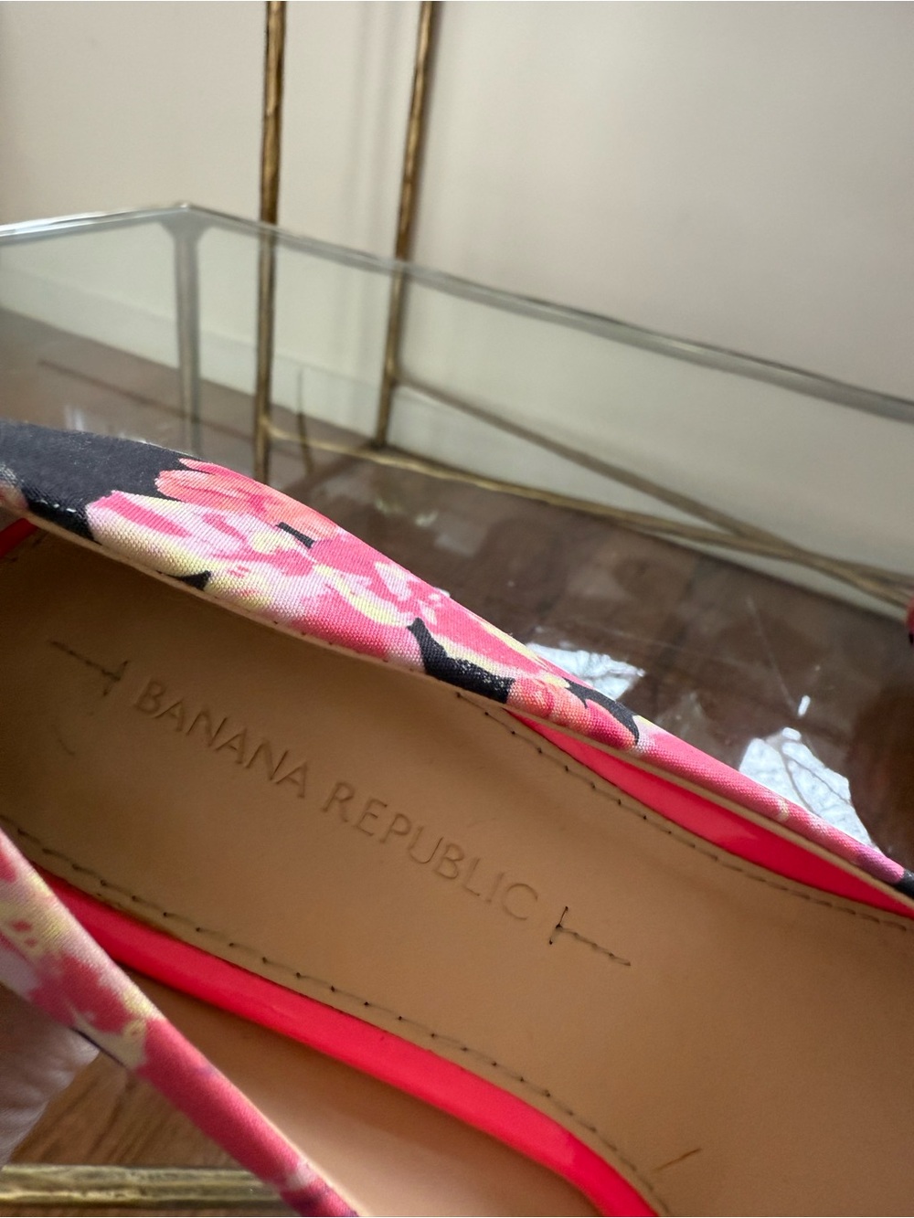 Banana Republic Floral Pink High Heel Pumps Sz 6 - Picture 7 of 8